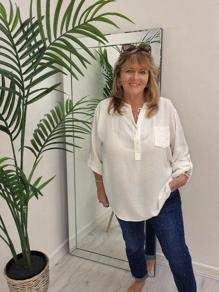 Aurora Sparkly G Smack Mom Jeans - Dark Denim Stonewashed (choose your Size)