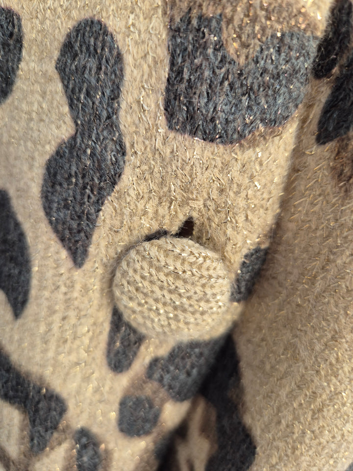 Lucia Leopard Shimmer Cardigan -  (choose your Colour)
