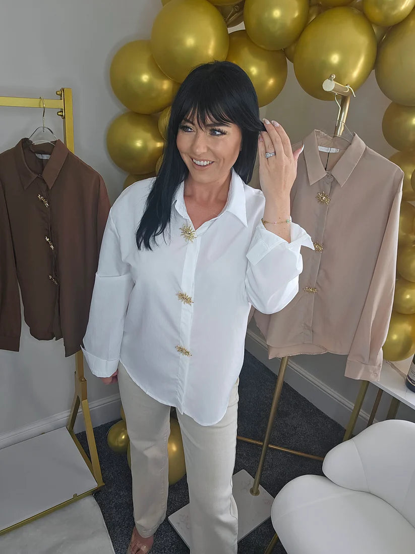 Sun Blouse (choose your Size) - Chocolate