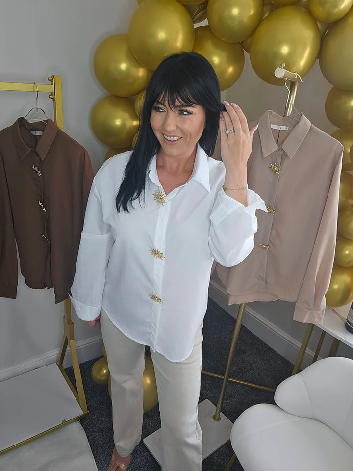 Sun Blouse (choose your Size) - Chocolate