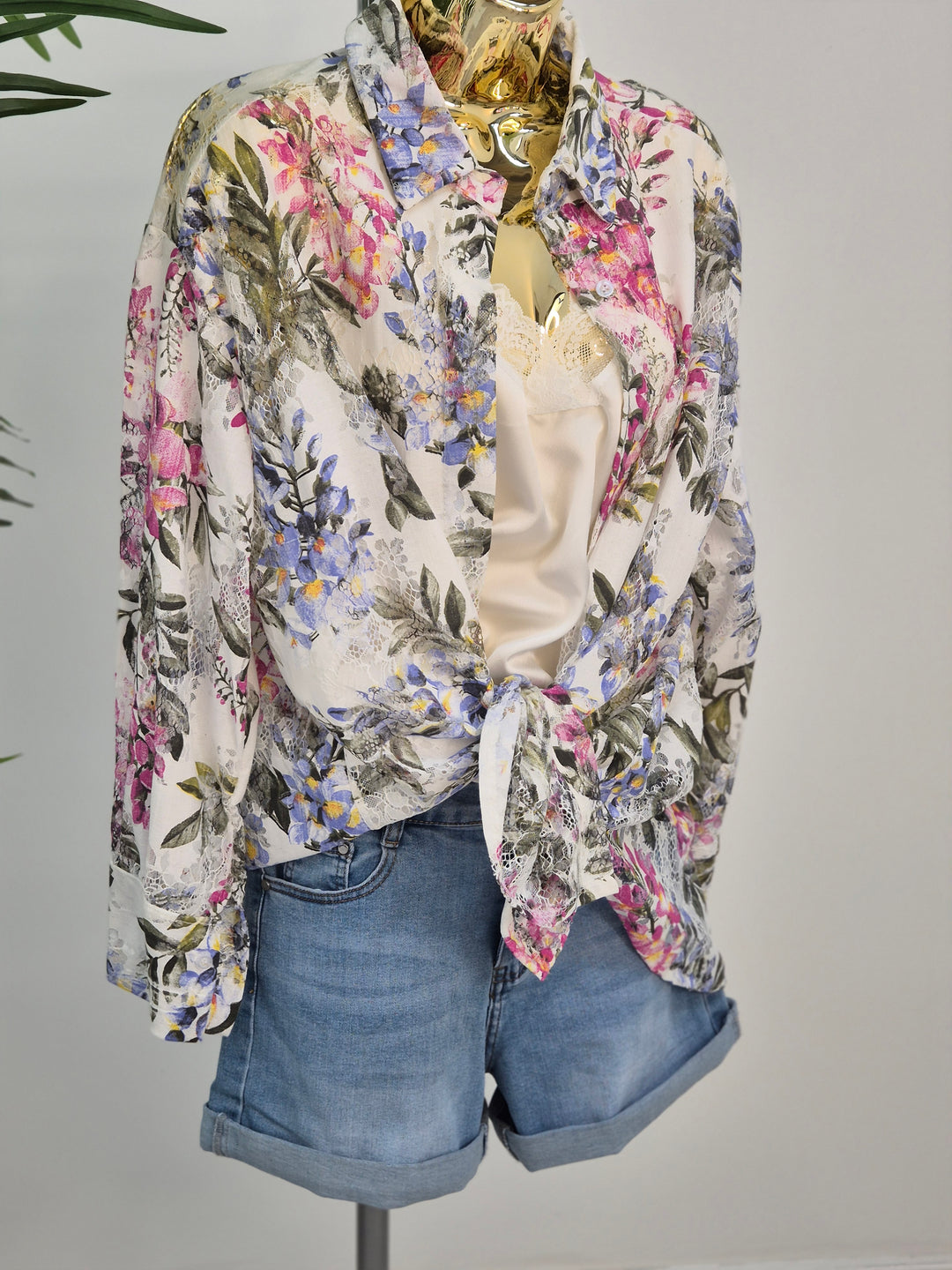 Georgina Floral Lace Blouse (Oversized)