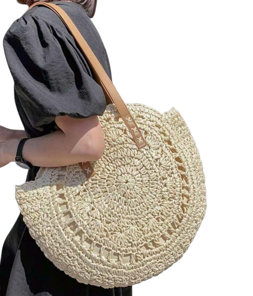Crochet Raffia Beach Bag - (choose your Colour)