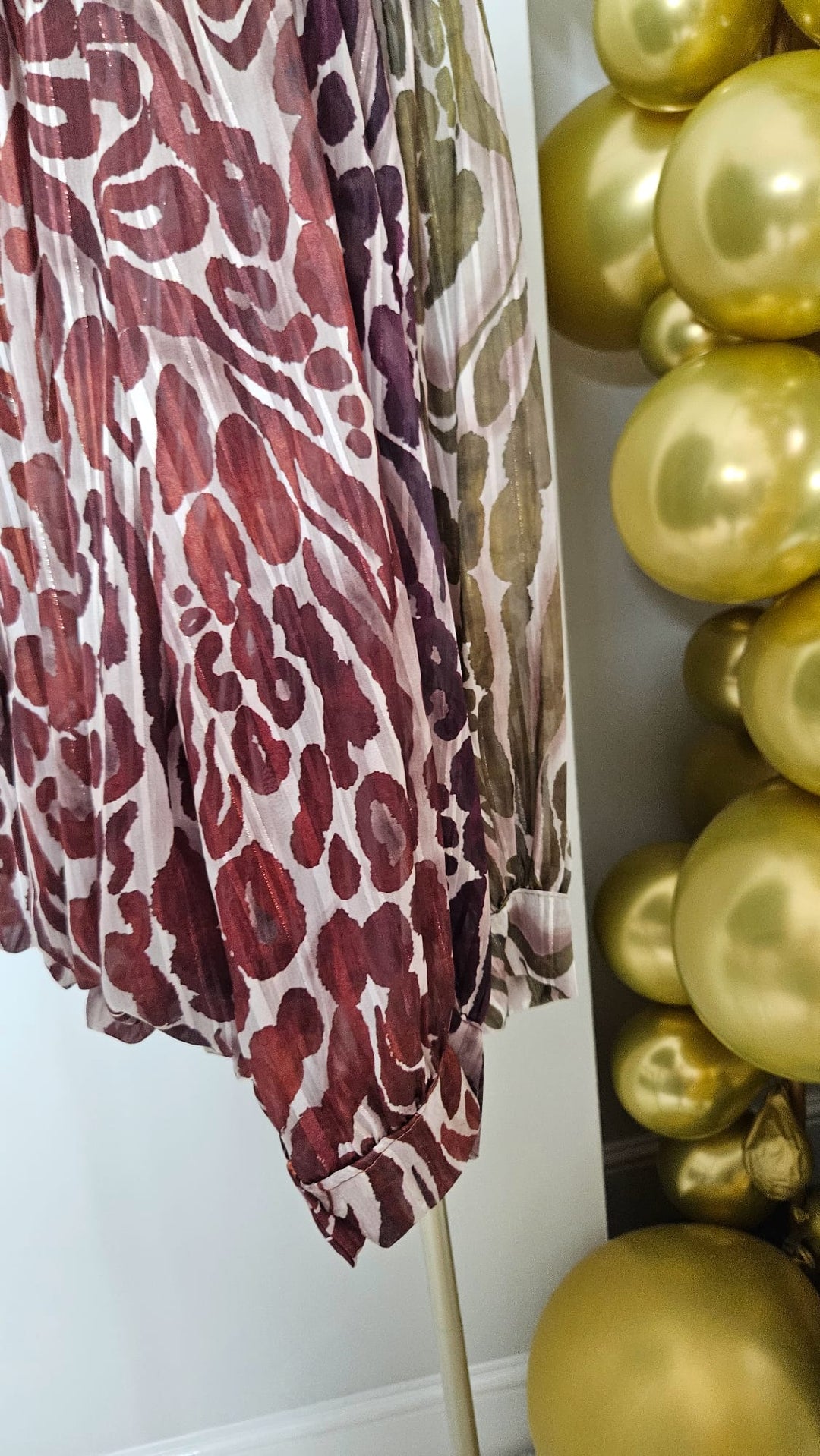 Vicky High Neck Shimmer Blouse - (One Size fits from Size 8/10 up to Size 16) - Chocolate