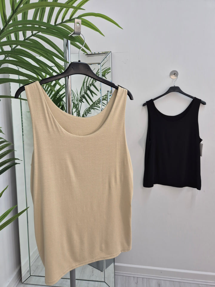 Double Layered Vest Top - (choose your Colour) (One Size, fits up to Size 16)