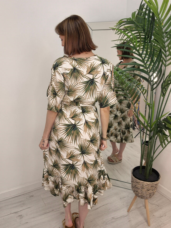 Palm Wrap Dress - Green (choose your Style & Size)