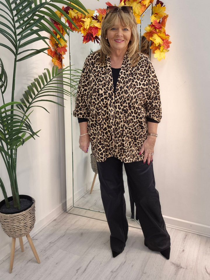 Zelda Leopard Print (choose Jacket or Trousers)-  (One Size/Curvy - fitting from Size 16/18 to Size 20/22)