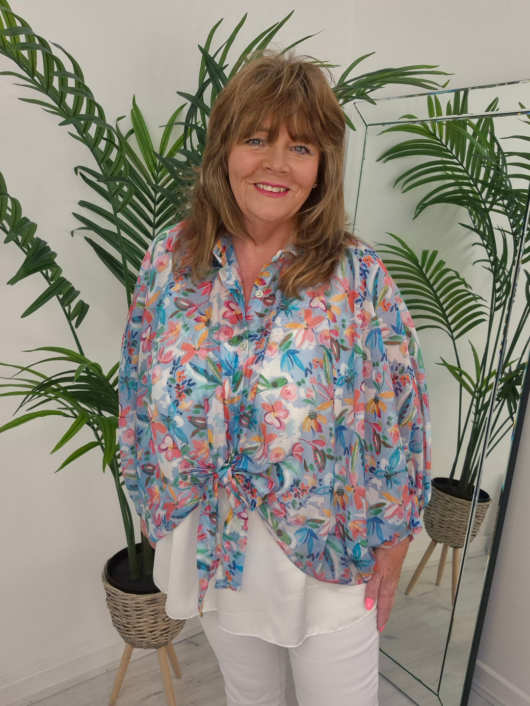 Chelsea Floral Oversized Tie Tops - (choose your Design)