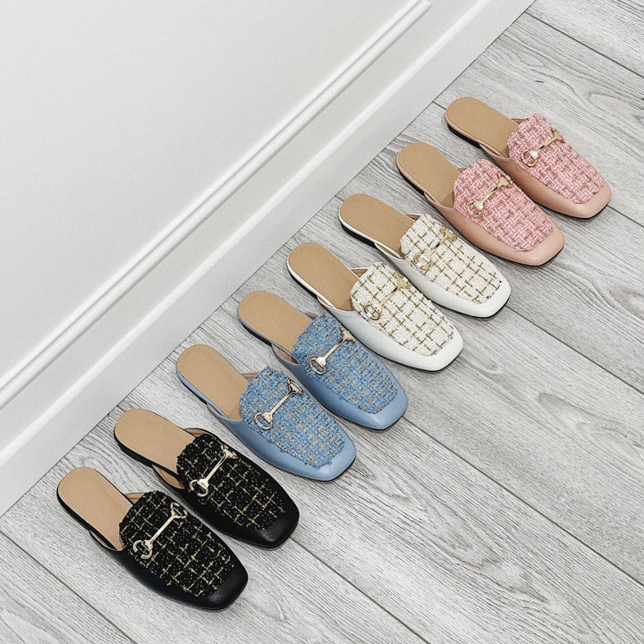 Tweed Loafers - Black