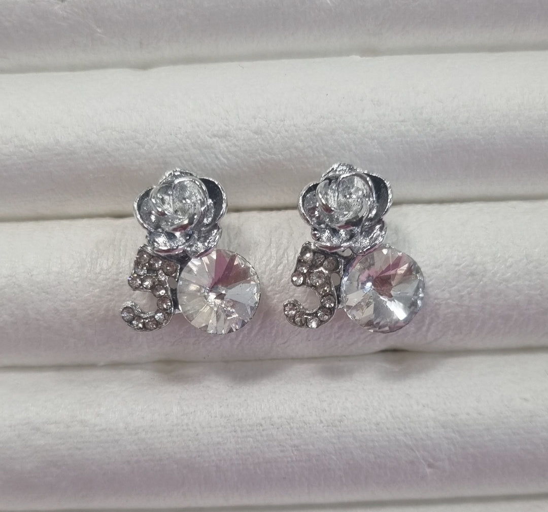 Crystal Rose Earrings