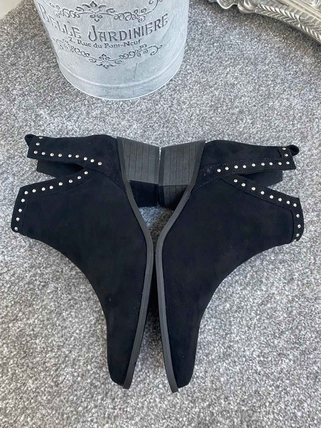 Arizona Studded Ankle Boots - Black