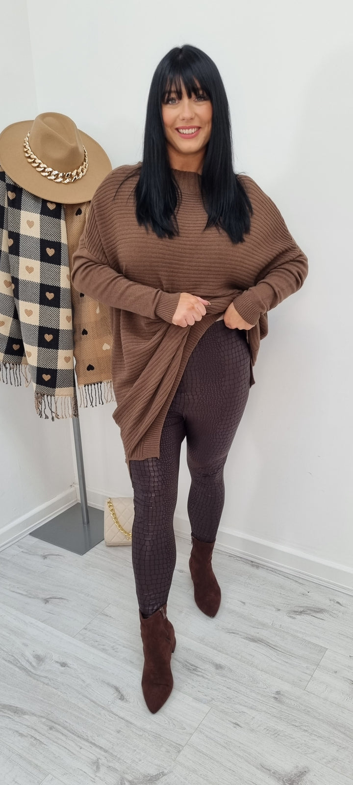 Mock Croc Leather Look Leggings ( Choose Your Colour )