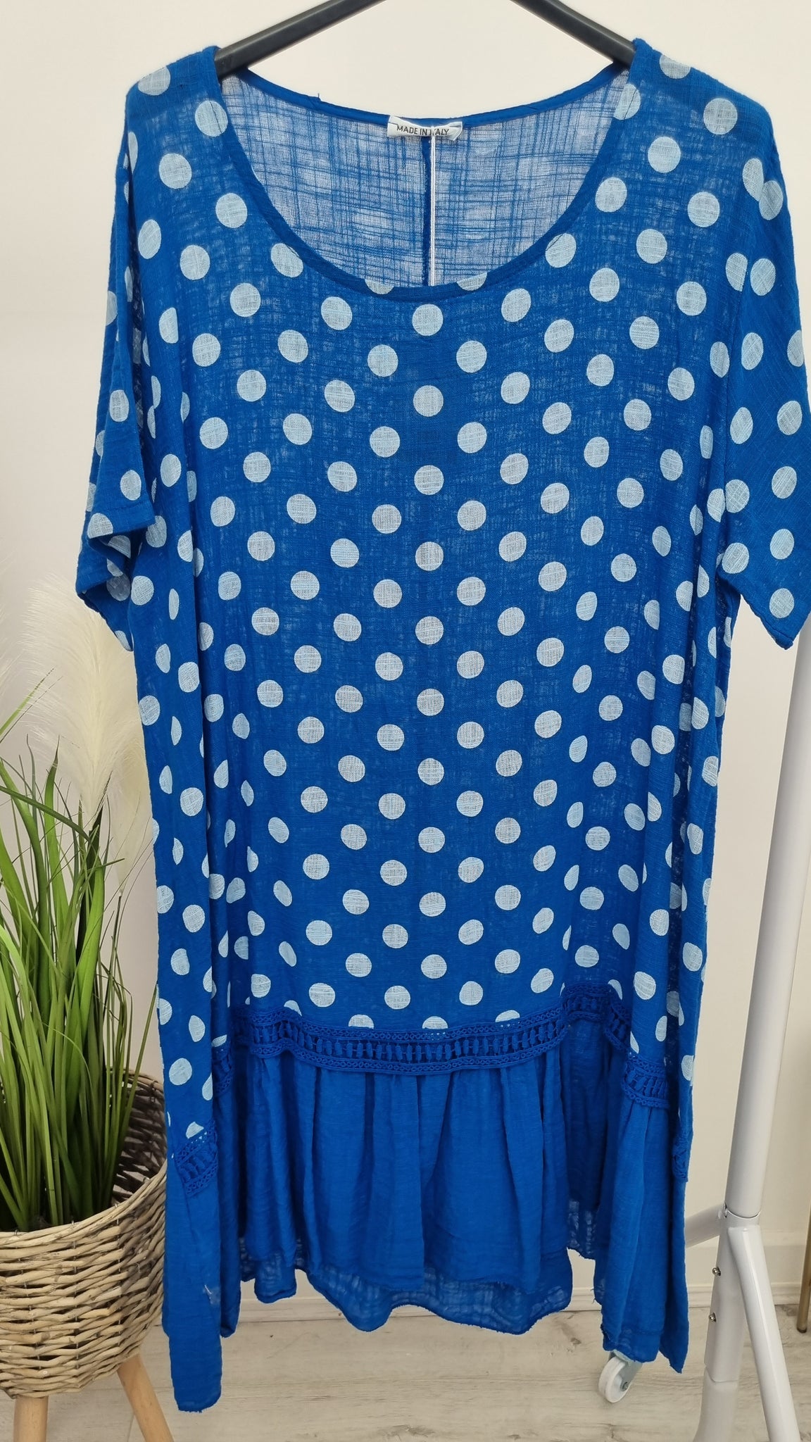 Spotty Dress - Royal Blue
