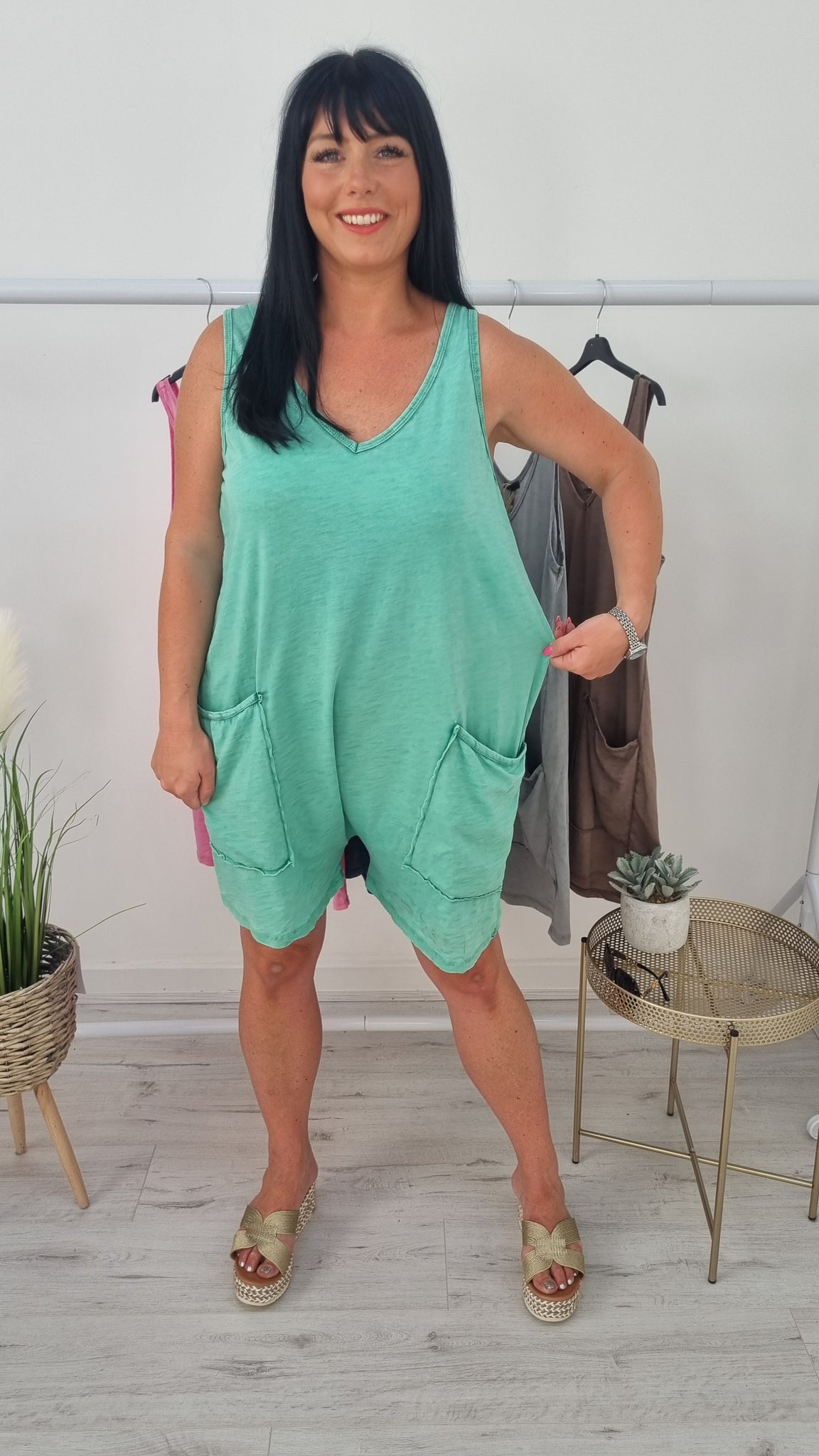 Jersey Playsuit - Green