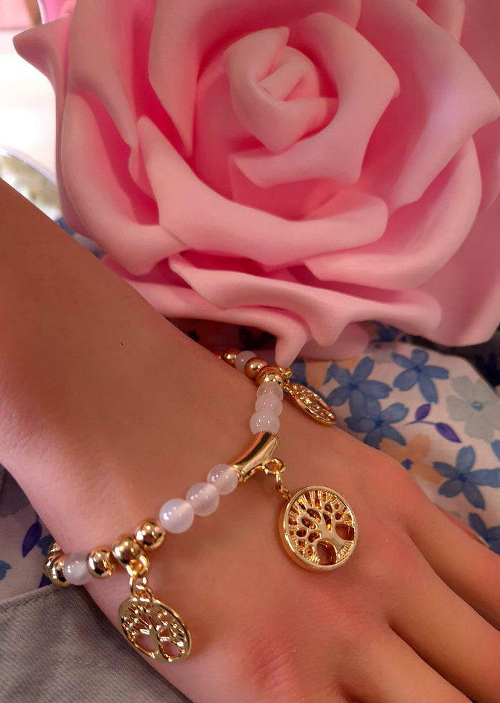 Stacking Bracelets - Tree of Life Charms (Gold Tone)