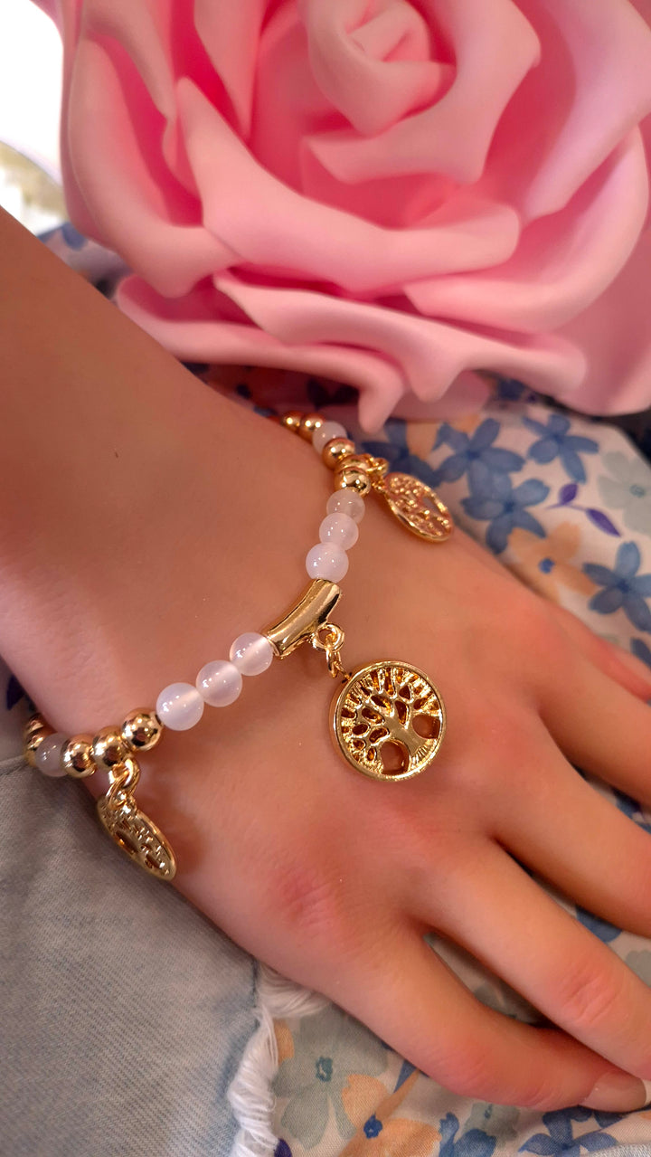 Stacking Bracelets - Tree of Life Charms (Gold Tone)