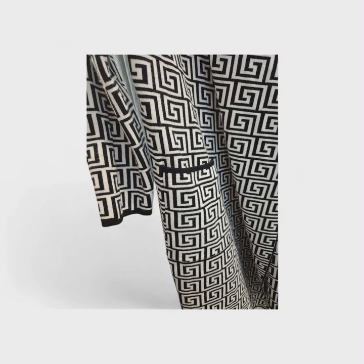 Geo Luxe Coatigan - Monochrome or Stone (ONE SIZE)