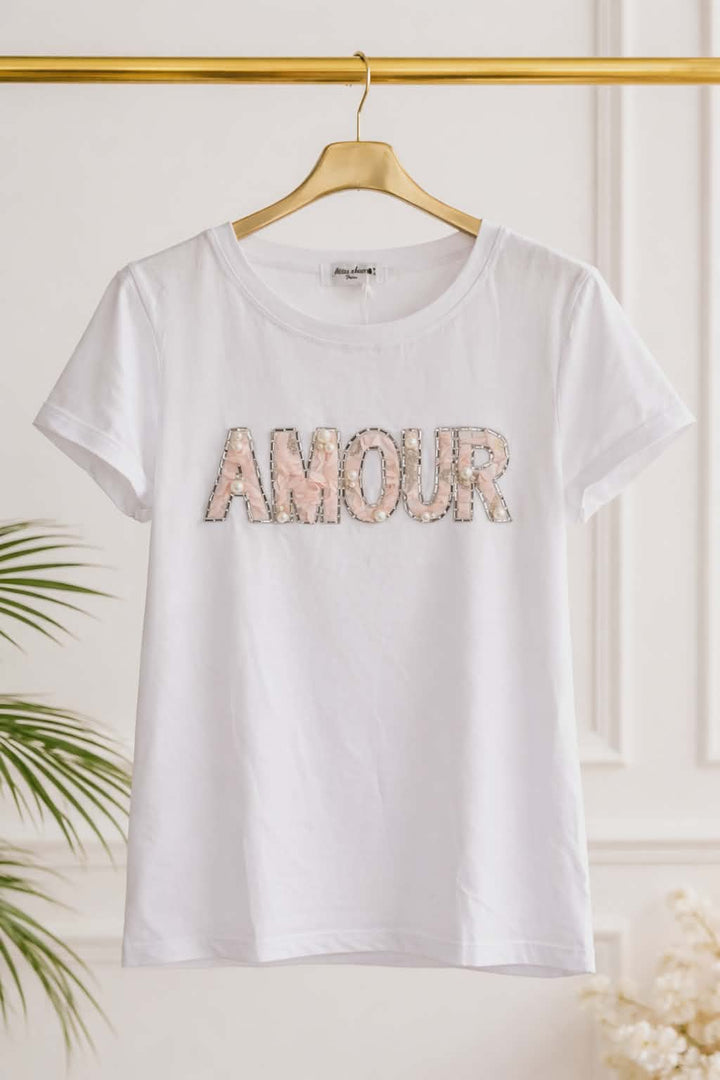 Amour Tee Shirt -WHITE (CHOOSE YOUR SIZE)