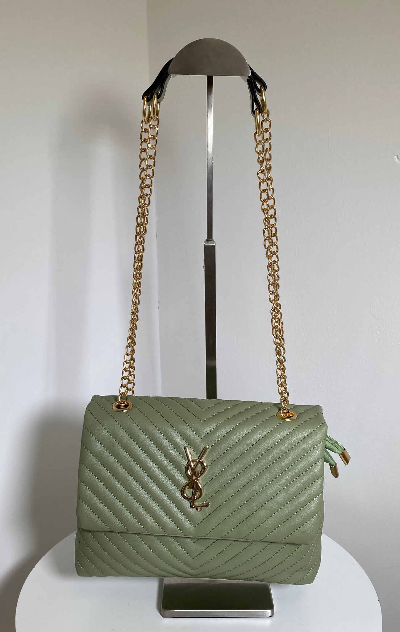 Yvette Chain Link Bag - Mint