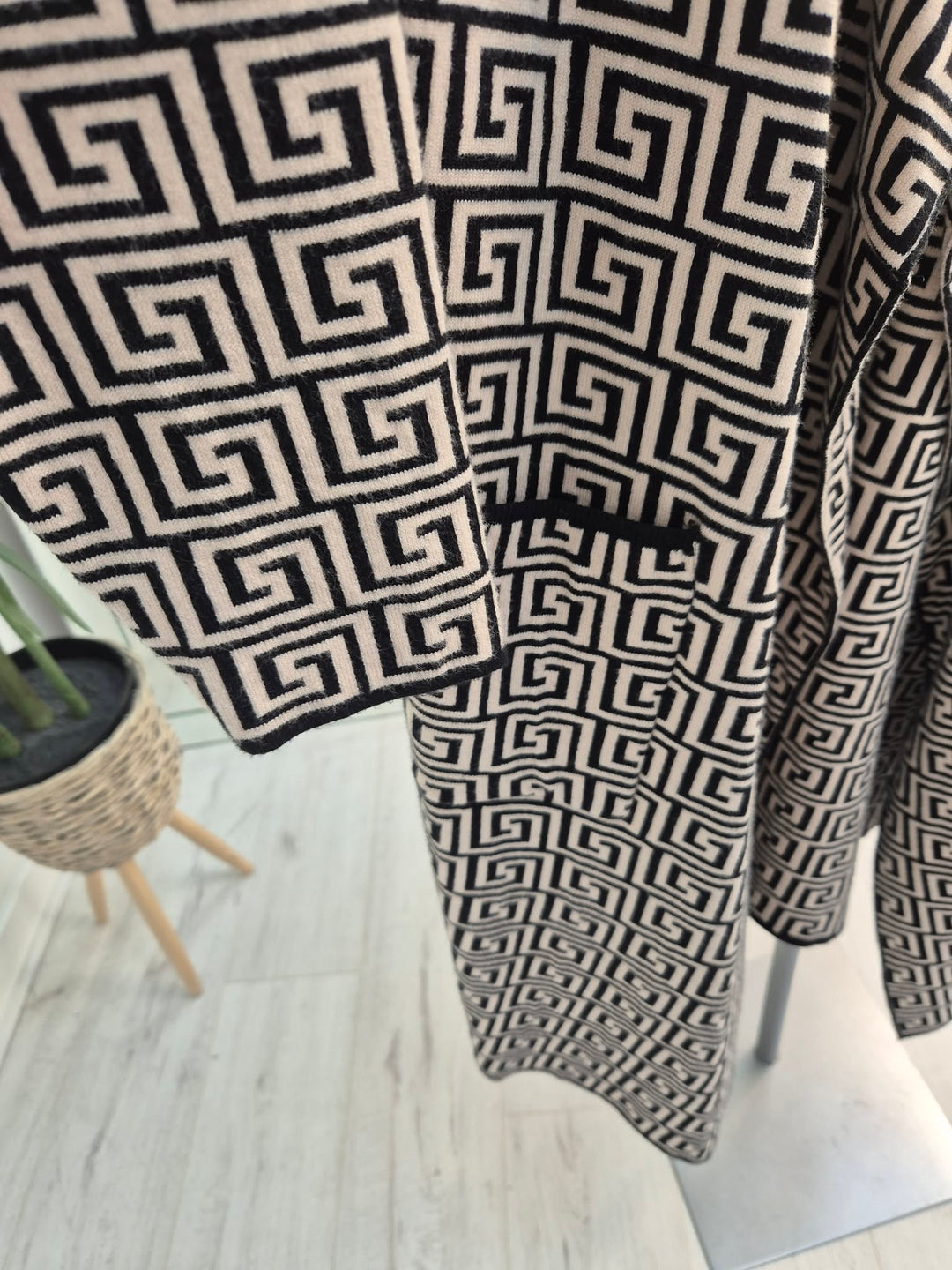 Geo Luxe Coatigan - Monochrome or Stone (ONE SIZE)