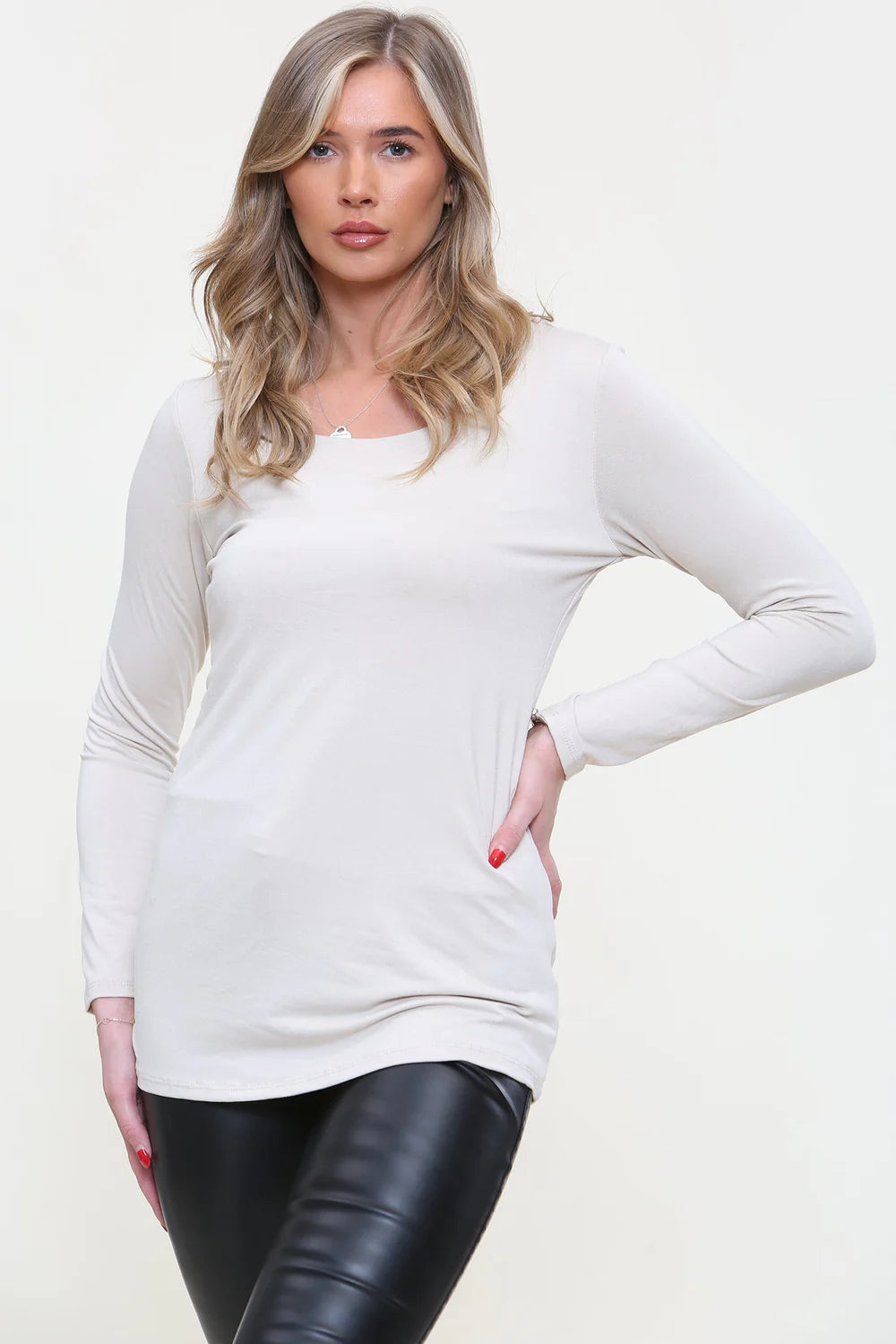 Double Layered Long Sleeve Tops - (choose your Colour) - One Size