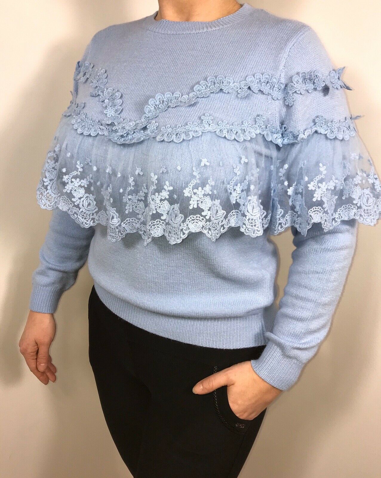 Lace Jumper With Ruffles & Frills