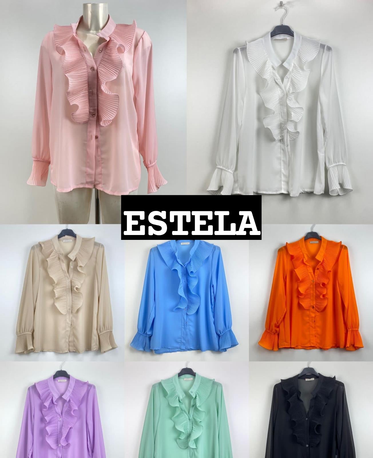 Estela Ruffled Blouse  - ( Choose your Colour )