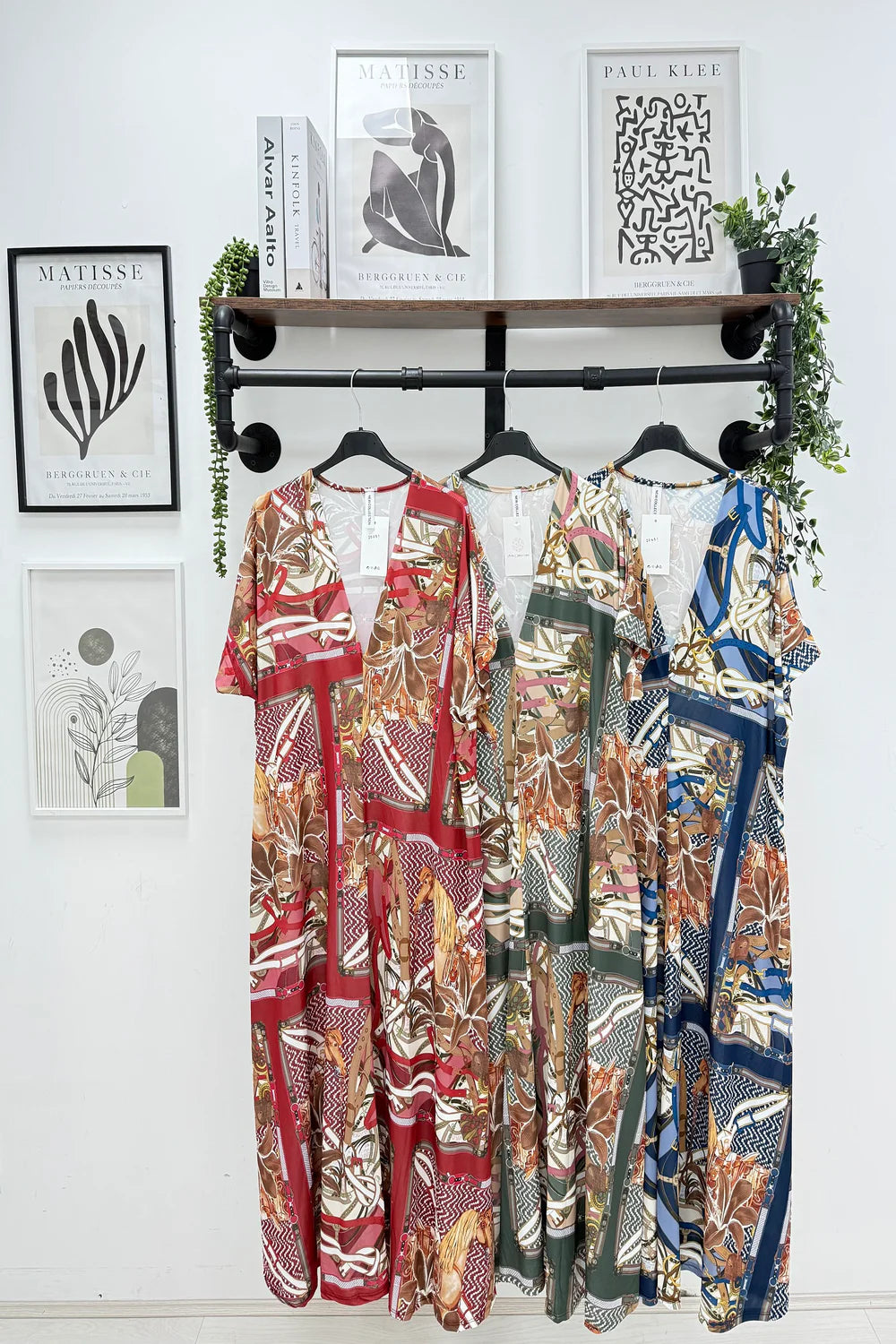 Henrietta Horse Midi Dress - (choose your Colour) - (fits from Size 12 to Size 18)