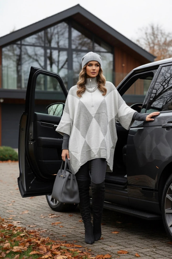 Harlequin Oversized Jumper - (choose your Colour) - (One Size/Curvy, fits from Size 14 up to Size 18/20)