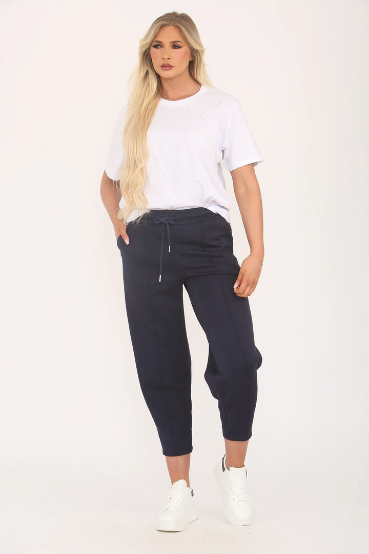 Amelia Barrel Leg Seamed Pants - (choose your Colour)