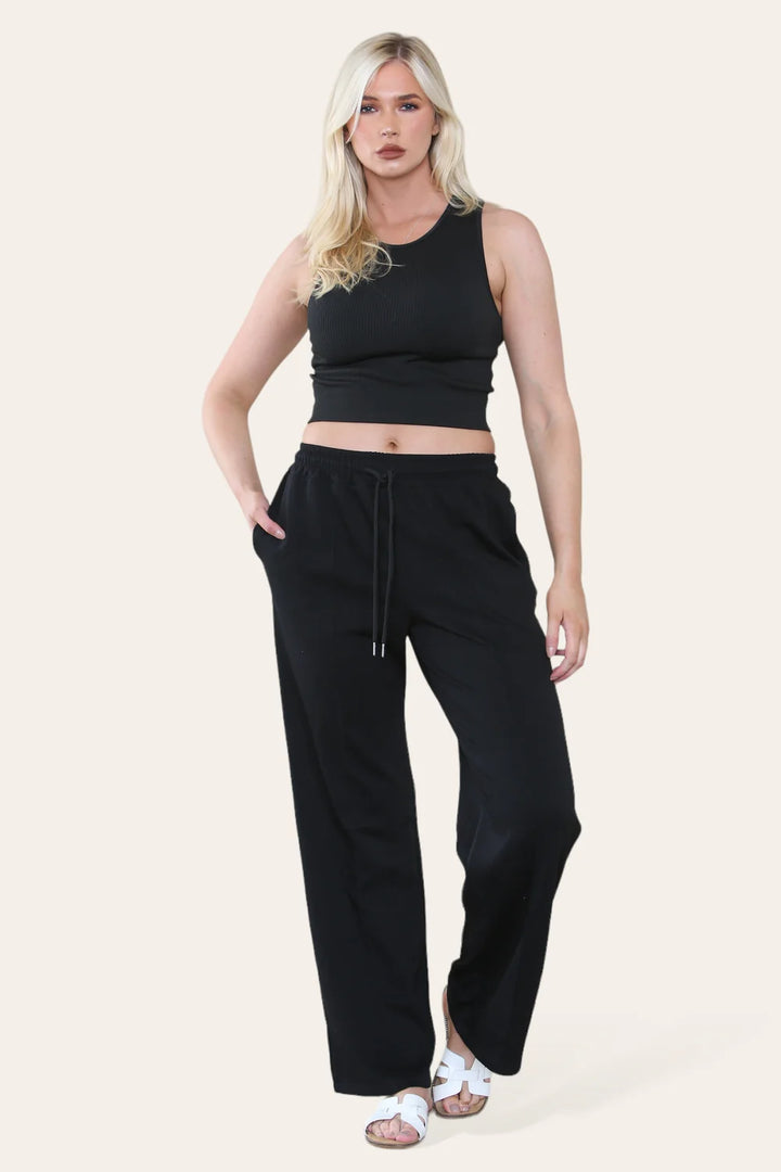 Jenny Seamed Wide Leg Pants/Joggers - (choose your Size & Colour)