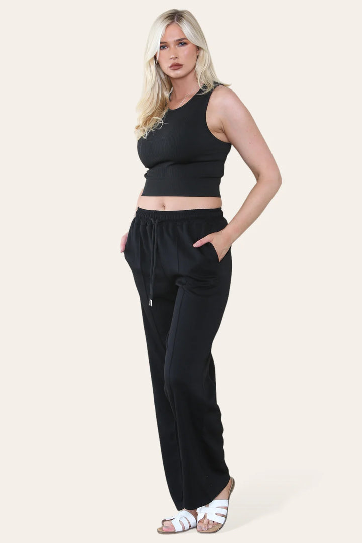 Jenny Seamed Wide Leg Pants/Joggers - (choose your Size & Colour)