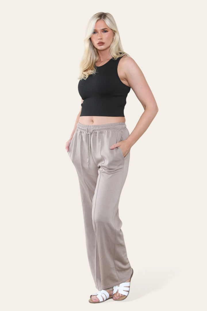 Jenny Seamed Wide Leg Pants/Joggers - (choose your Size & Colour)