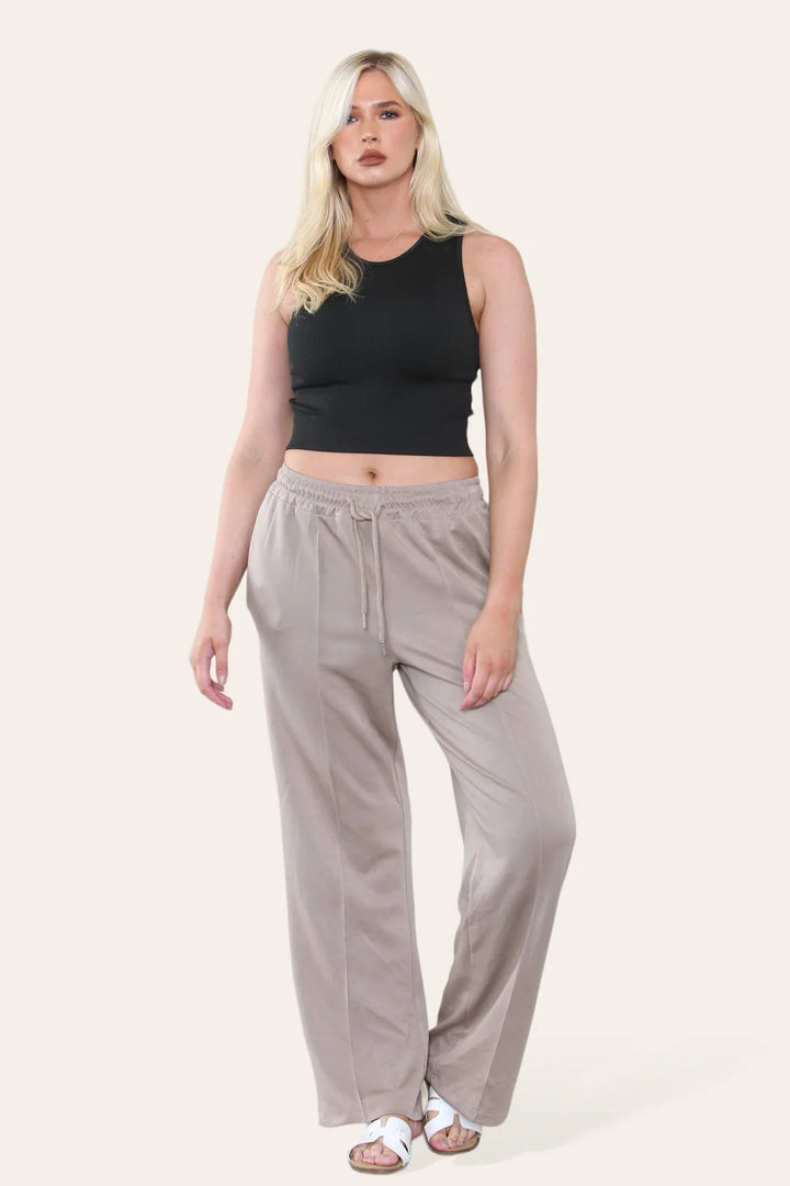 Jenny Seamed Wide Leg Pants/Joggers - (choose your Size & Colour)