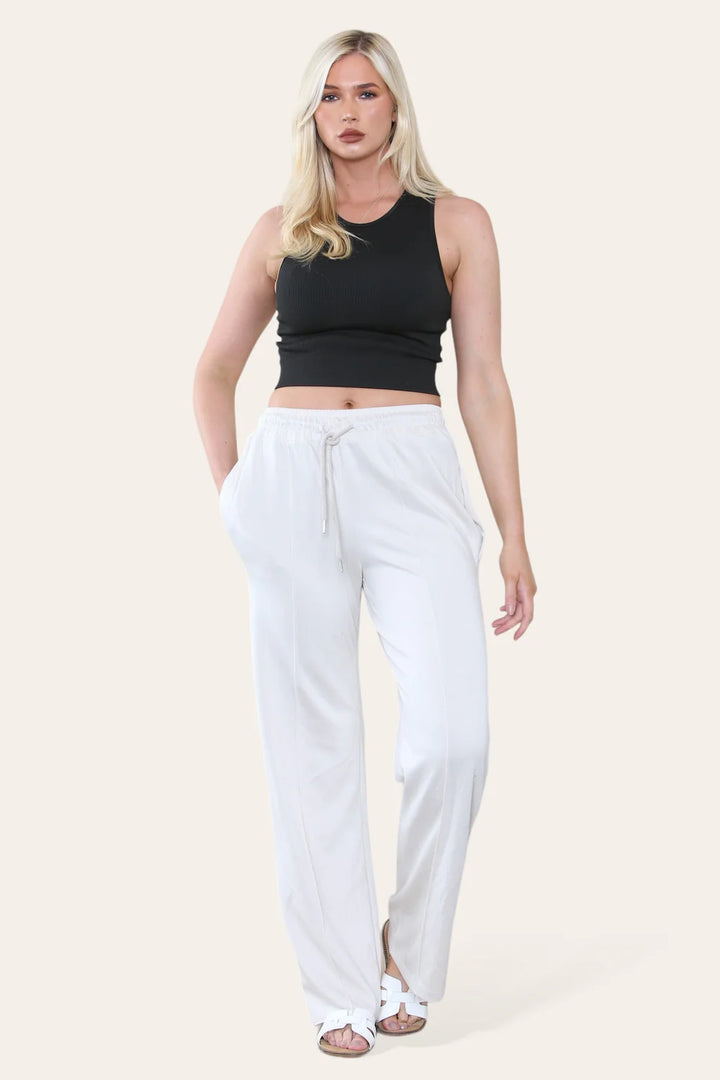 Jenny Seamed Wide Leg Pants/Joggers - (choose your Size & Colour)