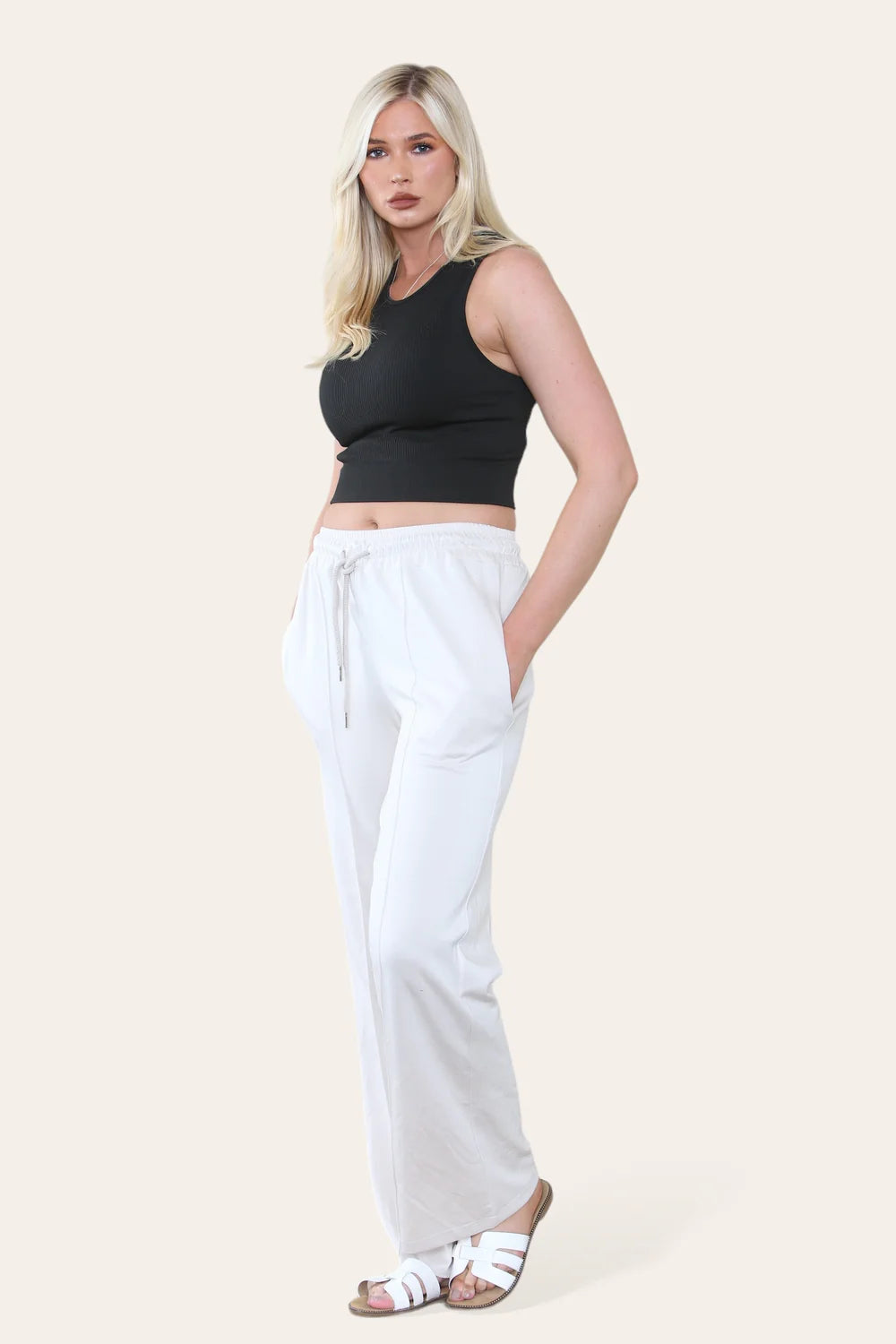 Jenny Seamed Wide Leg Pants/Joggers - (choose your Size & Colour)