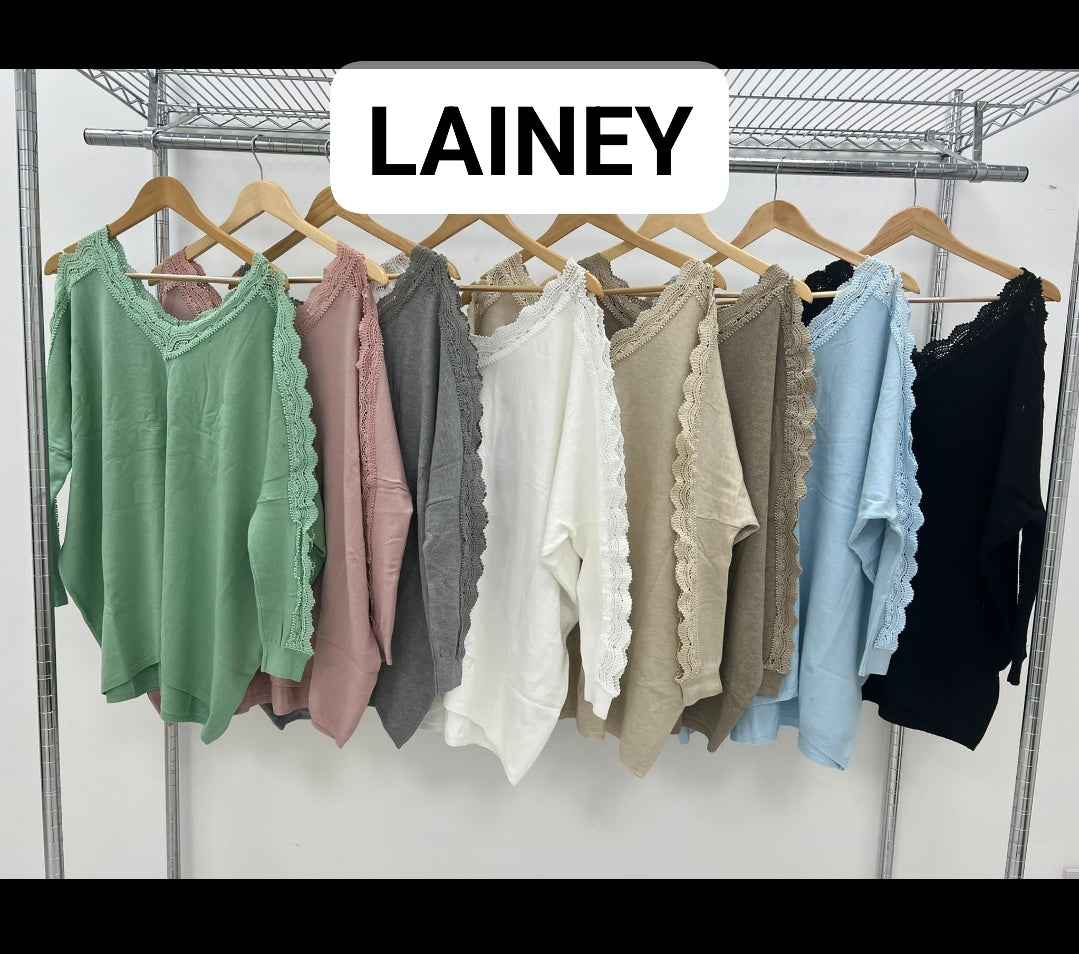Lainey Lace Hi Lo Jumper - ( Choose Your Colour )