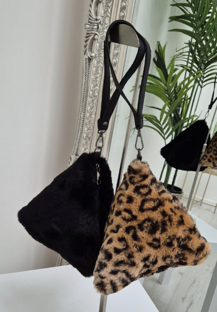 Oslo Fluffy Faux Fur Wristlet - (choose your Colour)
