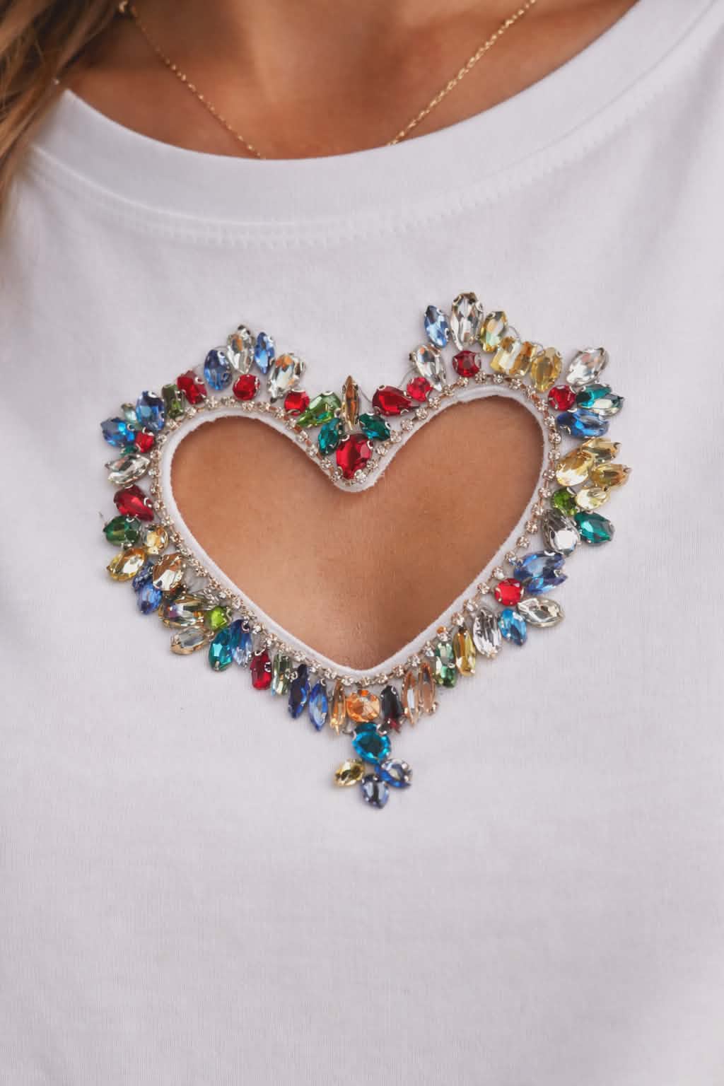 Heart Tee Shirt - White (CHOOSE YOUR SIZE)