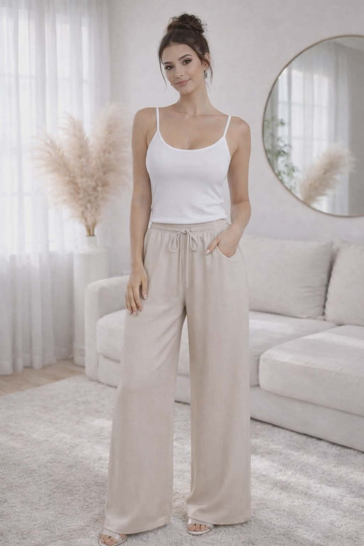 Strappy Double Layered Vest Top - White (One Size, fits up to Size 16)