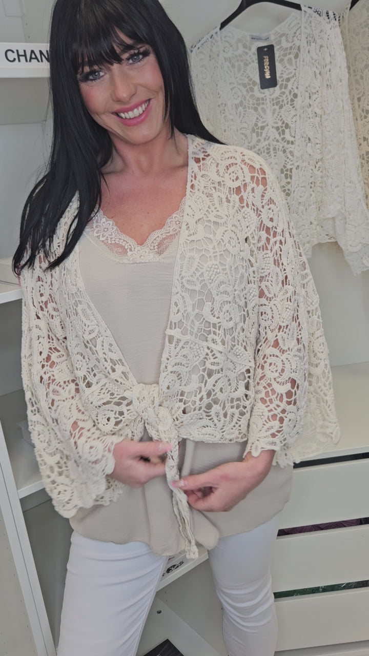Tuscan Crochet Shrug/Cardigan - (choose your Colour) - (Curvy)
