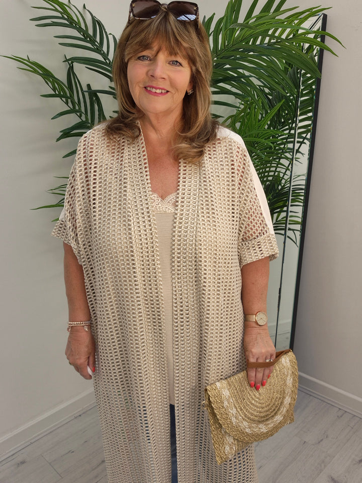 Ibiza Gold Metallic Crochet Kaftan - (choose your Design)