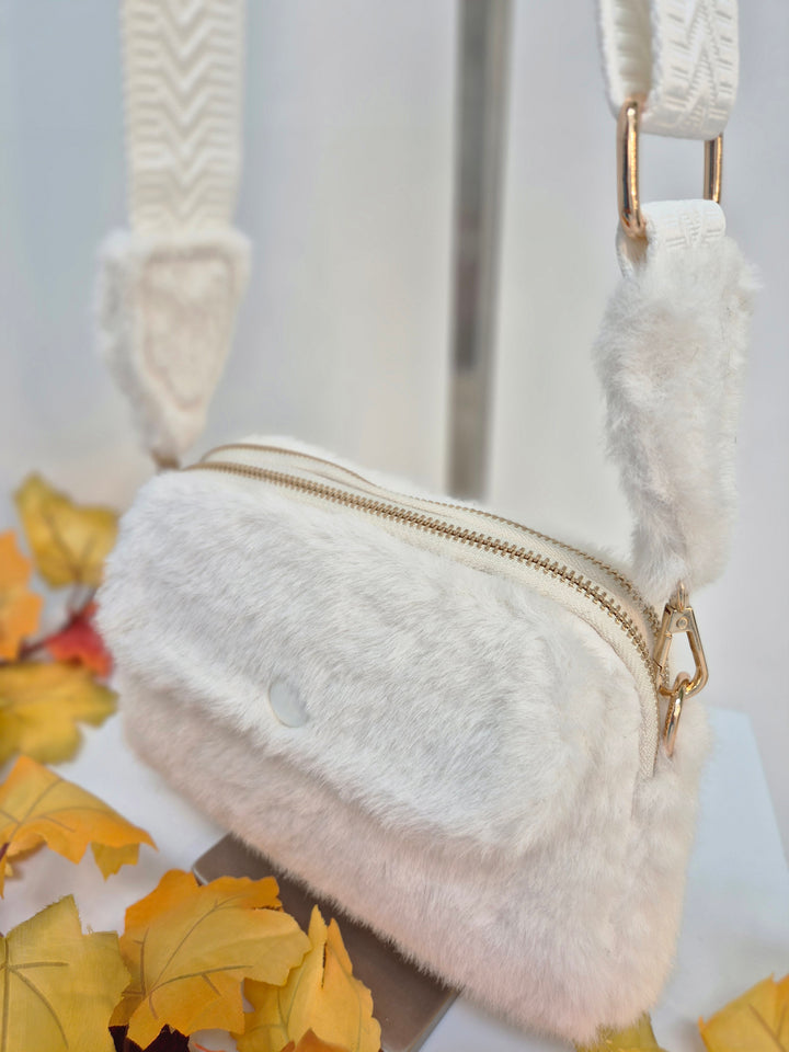Oslo Faux Fur Bag - Winter White