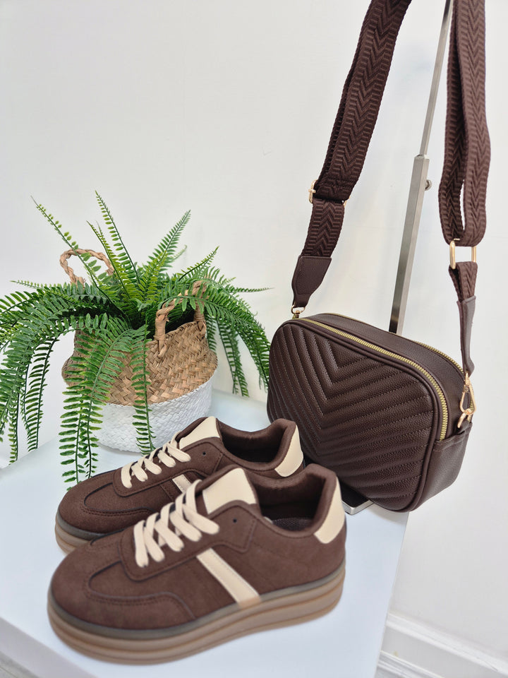 Dakota Chunky Trainers - Chocolate (choose your Size)