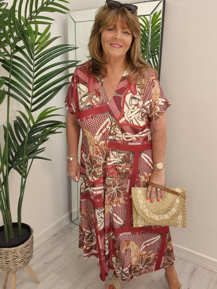 Henrietta Horse Midi Dress - (choose your Colour) - (Oversized)