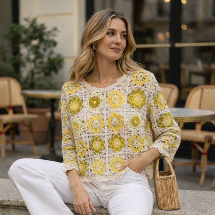 Lemon & Lime Crochet Top - (One Size - fits from Size 10 up to Size 16)