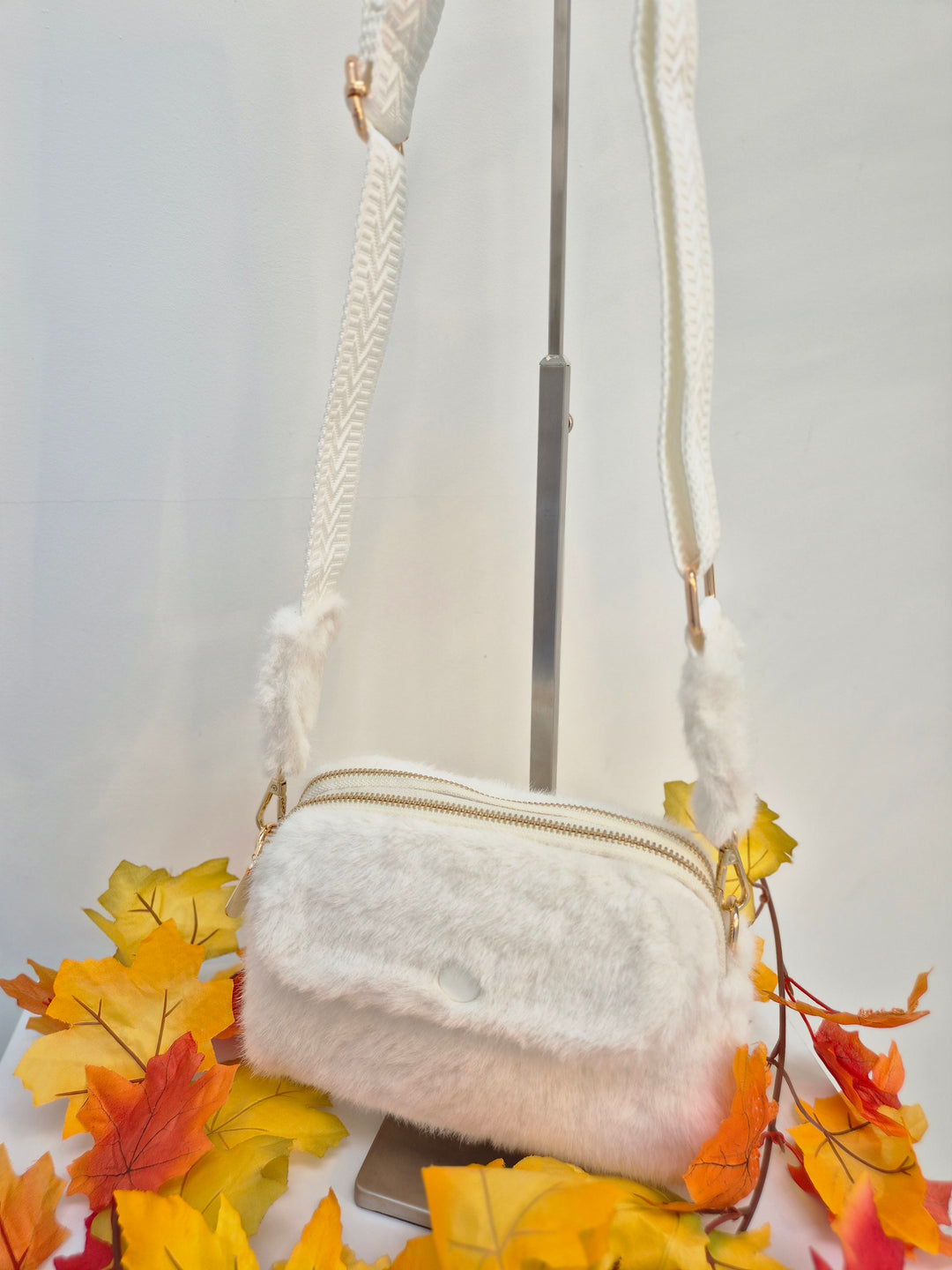 Oslo Faux Fur Bag - Winter White