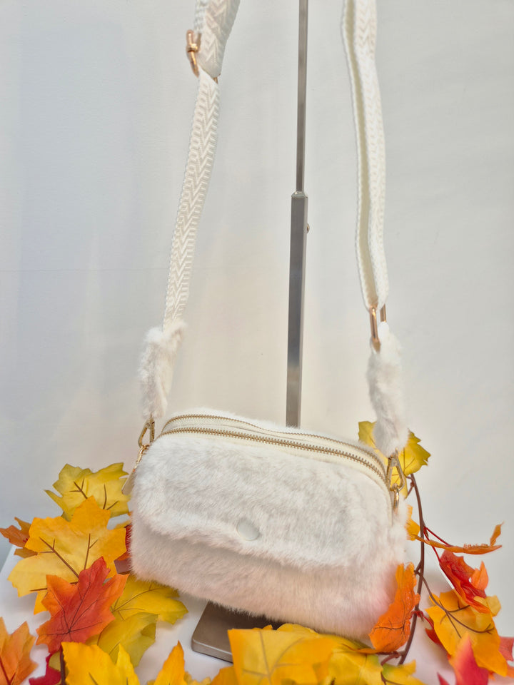 Oslo Faux Fur Bag - Winter White