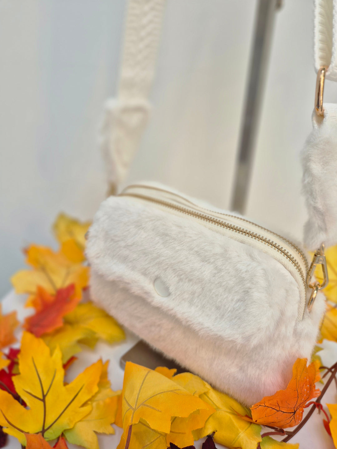 Oslo Faux Fur Bag - Winter White