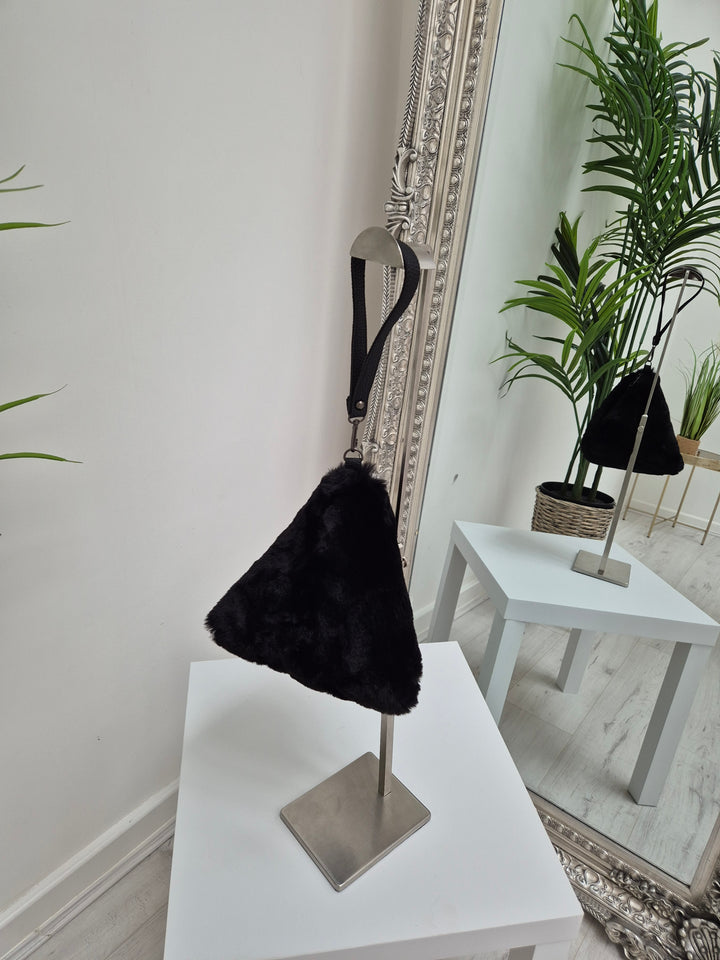 Oslo Fluffy Faux Fur Wristlet - (choose your Colour)