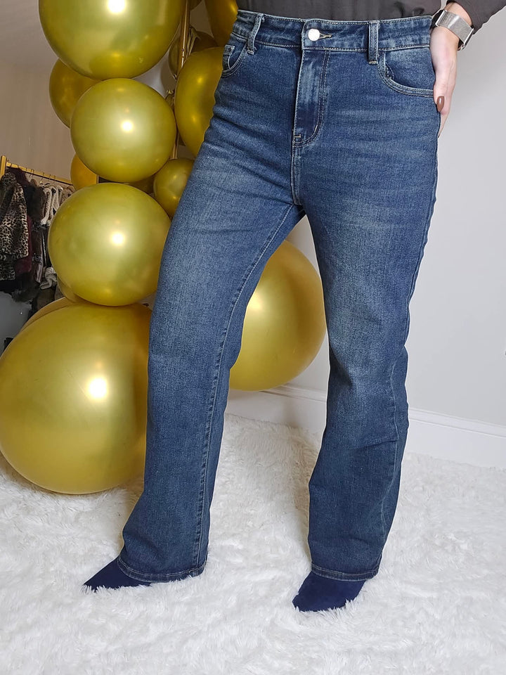 Georgie Wide Leg Jeans - Stonewashed (G Smack) - (choose your Size)